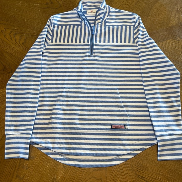 Vineyard Vines Women's Stripe Quarter Zip Pullover Shep Shirt SZ S - Picture 1 of 8